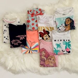 Girls T-Shirt Bundle of Short Sleeve Tops